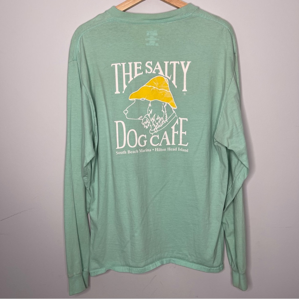 The Salty Dog Cafe Hilton Head Island Mint Green Long Sleeve Tee (Large) - Picture 5 of 6